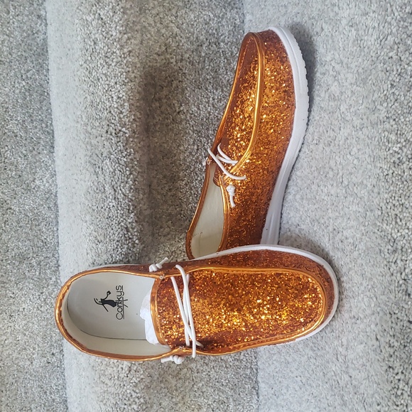 Corkys orange glitter shoes NIB Size 8 - Picture 8 of 10